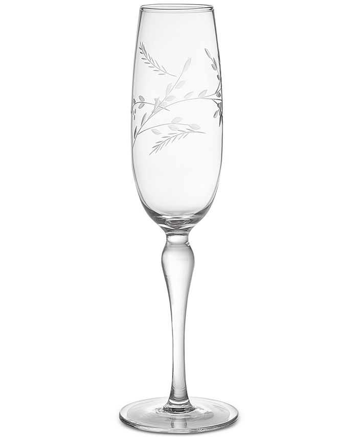 Hotel Collection Etched Floral Champagne Flutes, Set of 4, Created for