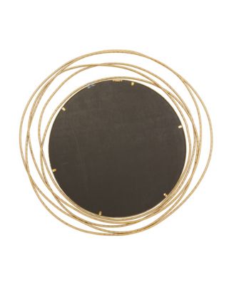 Wood Contemporary Wall Mirror, 38" x 40"