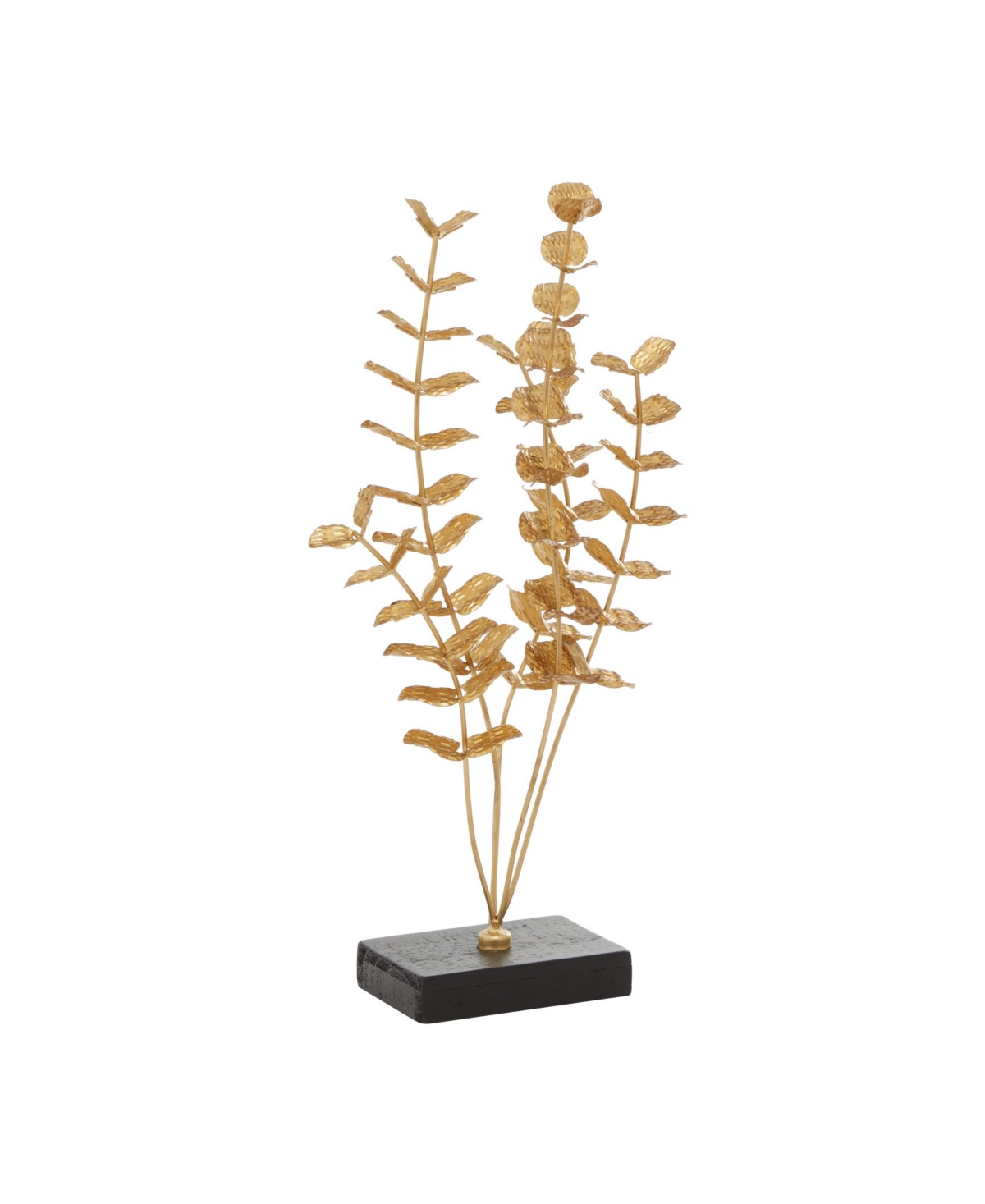 Cosmoliving By Cosmopolitan Metal Contemporary Abstract Sculpture, 21" X 10" In Gold-tone