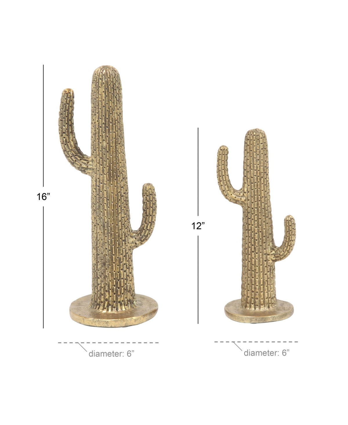 Eclectic Cactus Sculpture, Set of 2