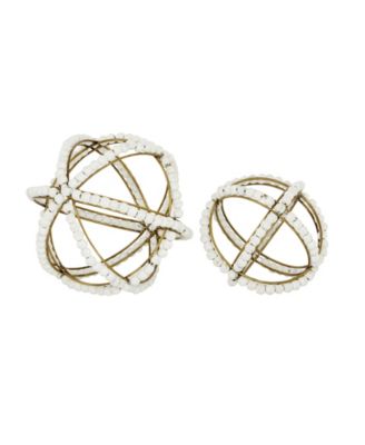 Metal Farmhouse Geometric Sculpture, Set of 2