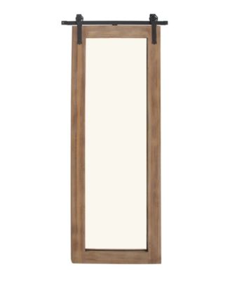 Industrial Wood Wall Mirror, 71" x 34"