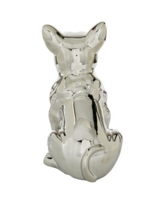 by Cosmopolitan Ceramic Glam Dog Sculpture, 12" x 6"