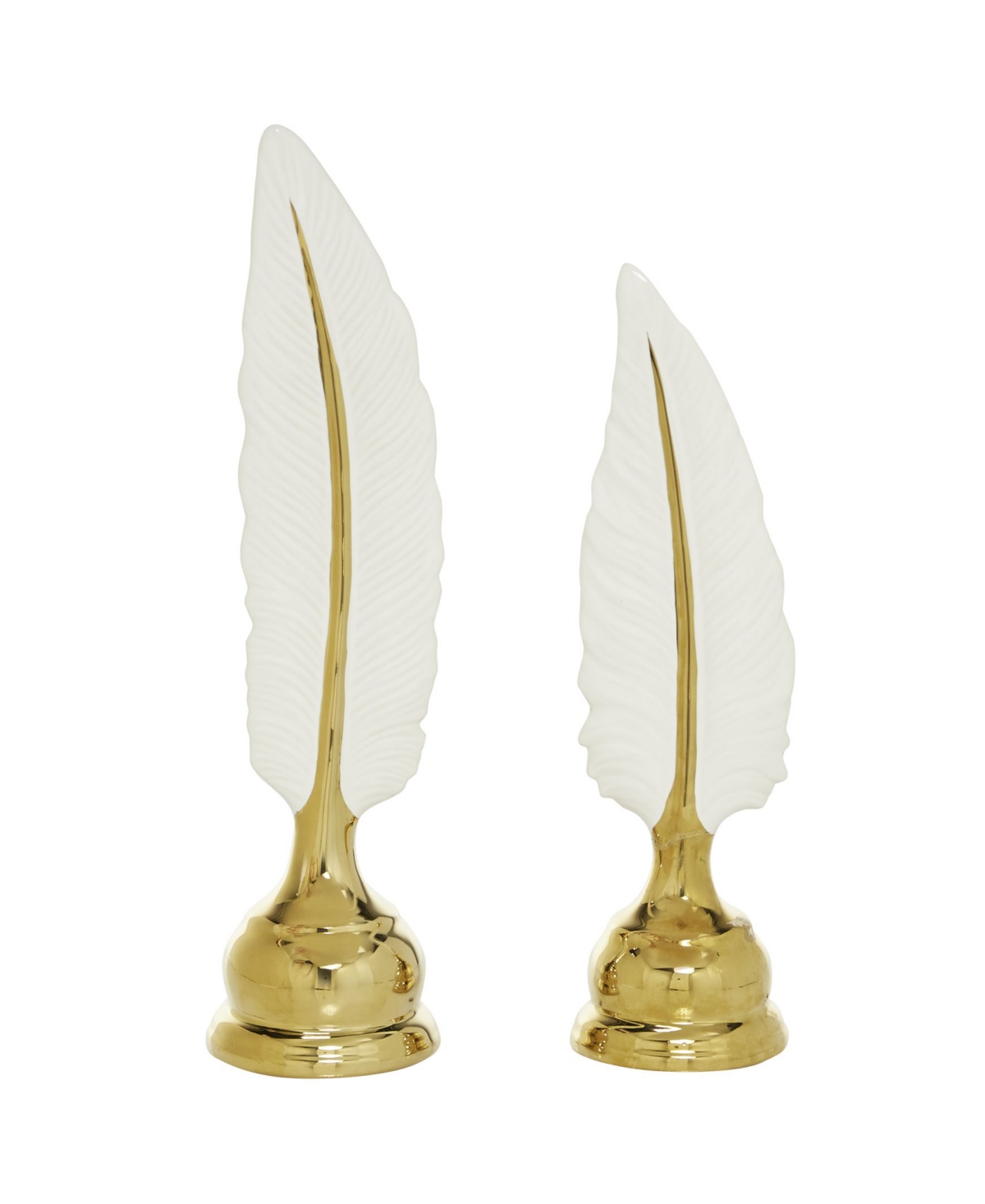 Cosmoliving By Cosmopolitan Glam Birds Sculpture, Set Of 2 In Gold-tone