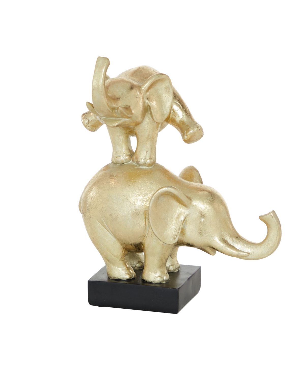 Rosemary Lane Contemporary Elephant Sculpture, 10" X 8" In Gold-tone