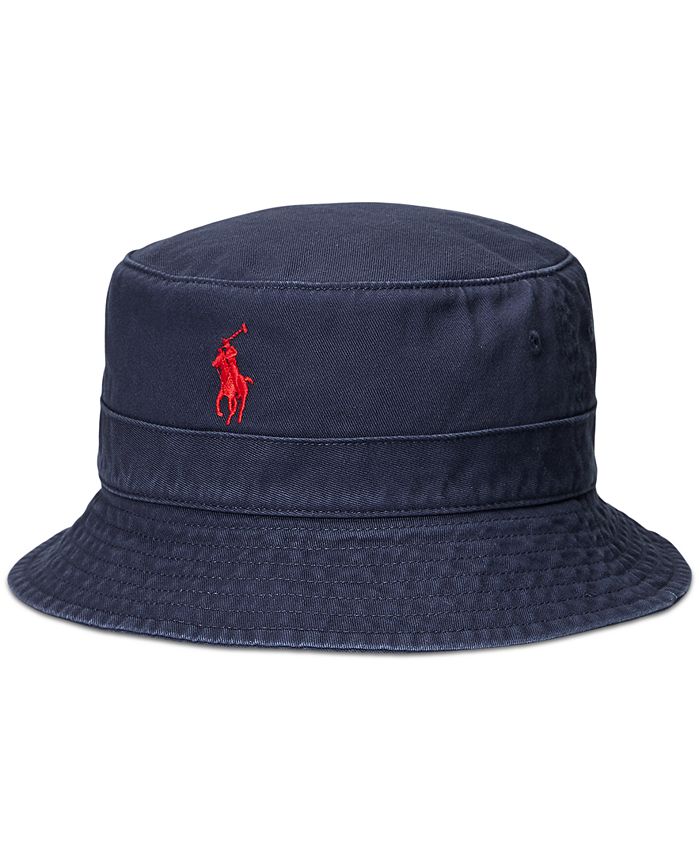 Vallen knelpunt genoeg Polo Ralph Lauren Men's Cotton Chino Bucket Hat & Reviews - Hats, Gloves &  Scarves - Men - Macy's