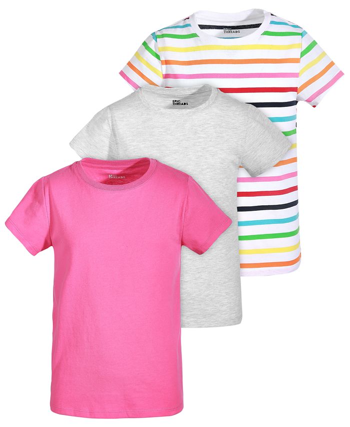 Little Girls 3-Pack T-Shirts, Created for Macy's