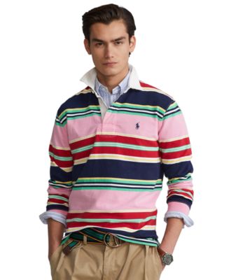 Polo Ralph Lauren Men's Classic-Fit Striped Jersey Rugby Shirt - Macy's