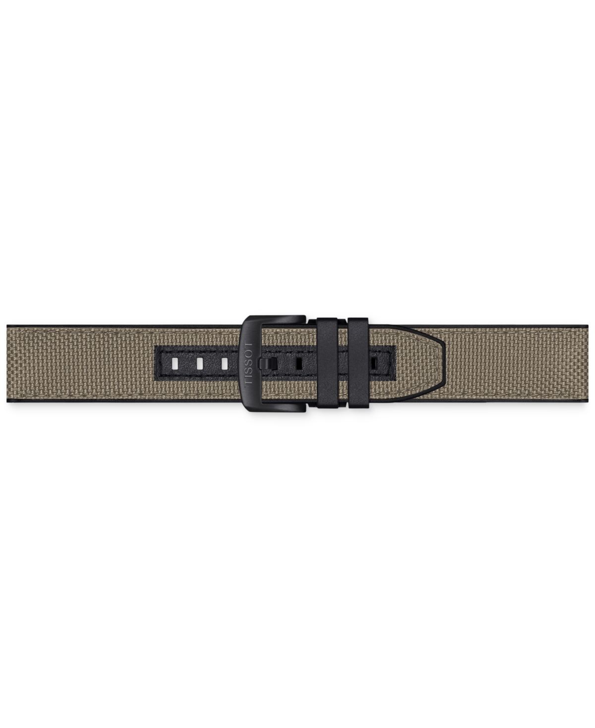 Shop Tissot Men's Swiss Chronograph Supersport Beige Textile Strap Watch 40mm In Black