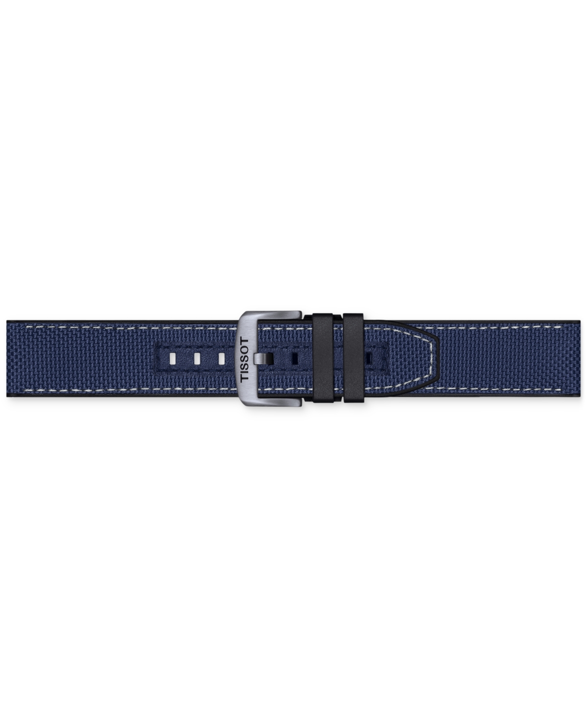 Shop Tissot Men's Swiss Chronograph Supersport Blue Textile Strap Watch 40mm In Black