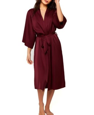 iCollection Women's Tania Elegant Satin Lux Robe - Macy's