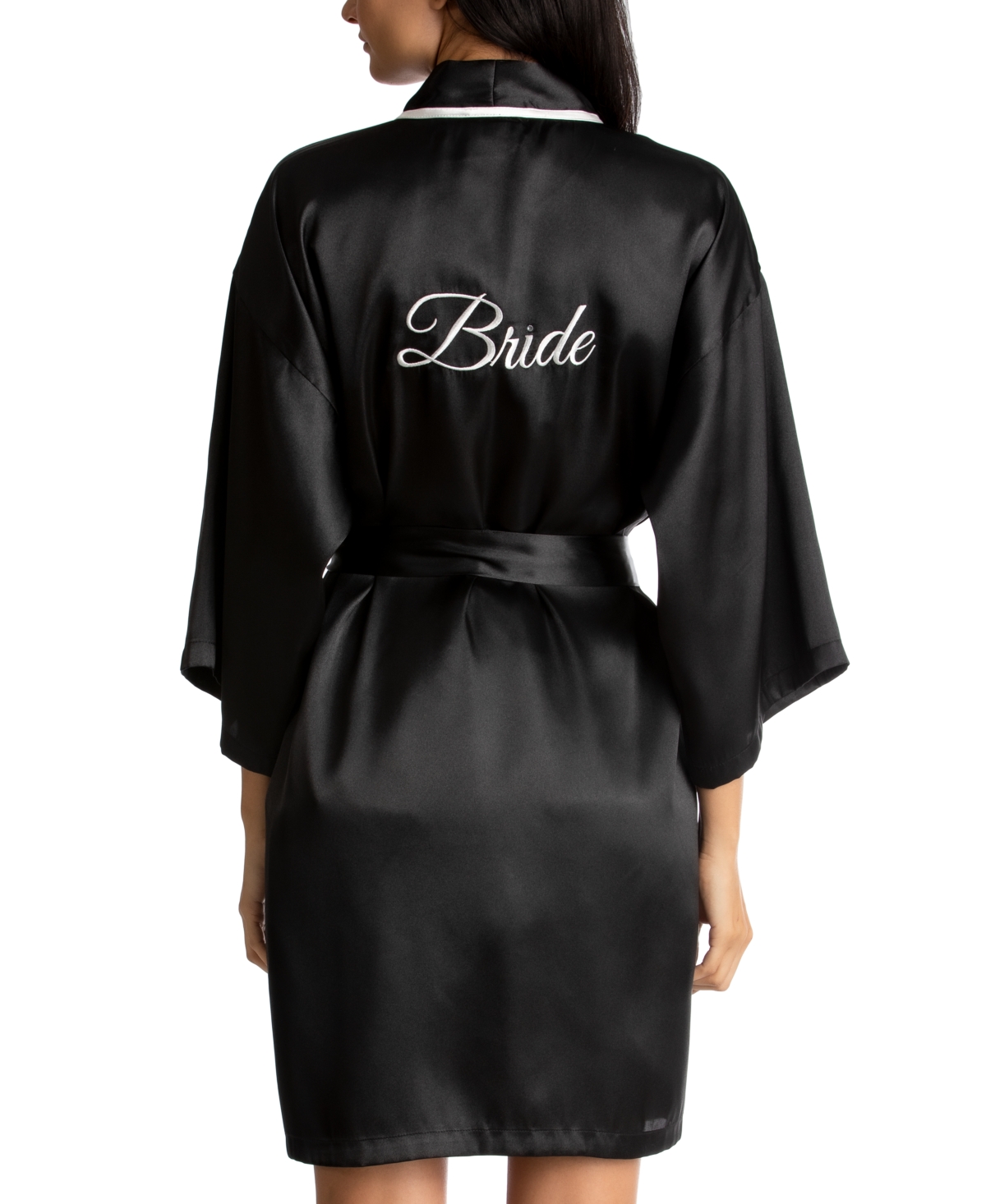 LINEA DONATELLA BRIDE SATIN WRAP ROBE, CAMI & TAP SHORTS SET 