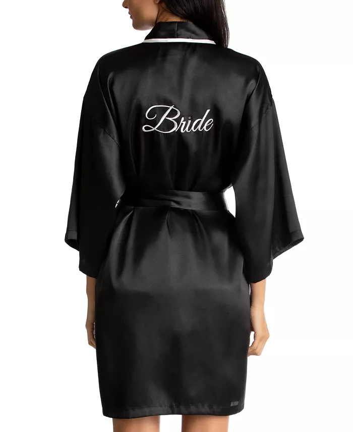 Bride Satin Wrap Robe, Cami & Tap Shorts Set - thumbnail 8