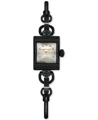 Hamilton - Women's Black PVD Stainless Steel Bracelet Watch 15mm x 19mm