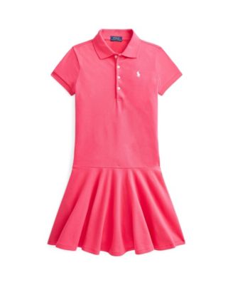 폴로 랄프로렌 원피스 Polo Ralph Lauren Big Girls Stretch Pique Polo Dress,Hot Pink