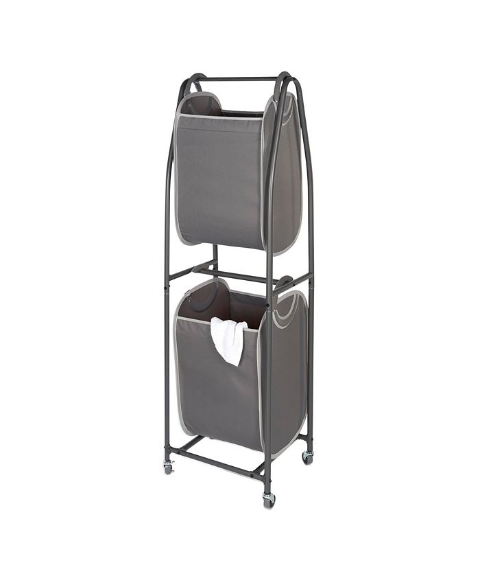 Neatfreak 2Tier Rolling Vertical Laundry Sorter with Hamper Totes