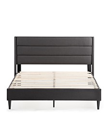Upholstered Bed with Horizontal Channels
