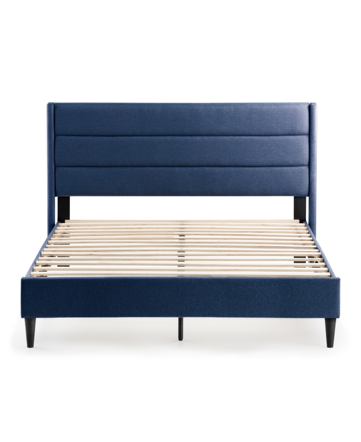 Dream Collection Upholstered Bed With Horizontal Channels In Navy