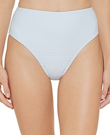 Textured High-Waist Bikini Bottom