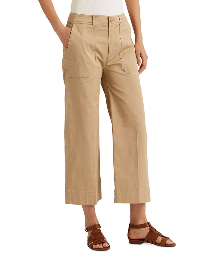 Lauren Ralph Lauren Cropped Wide Leg Pants - Macy's