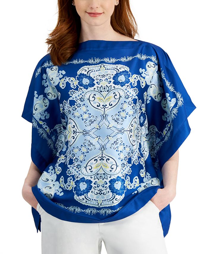 Macy's poncho tops store