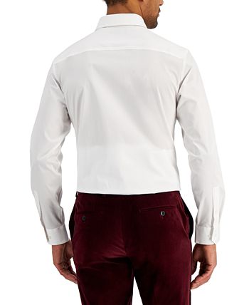 Alfani Men's Slim Fit Pleated Panel Formal Shirt, Created for Macy's -  Macy's