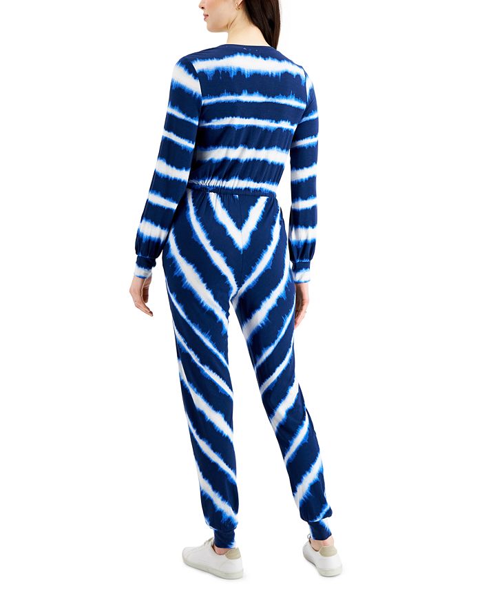 Style & Co TieDyed Striped Knit Jumpsuit, Created for Macy's Macy's
