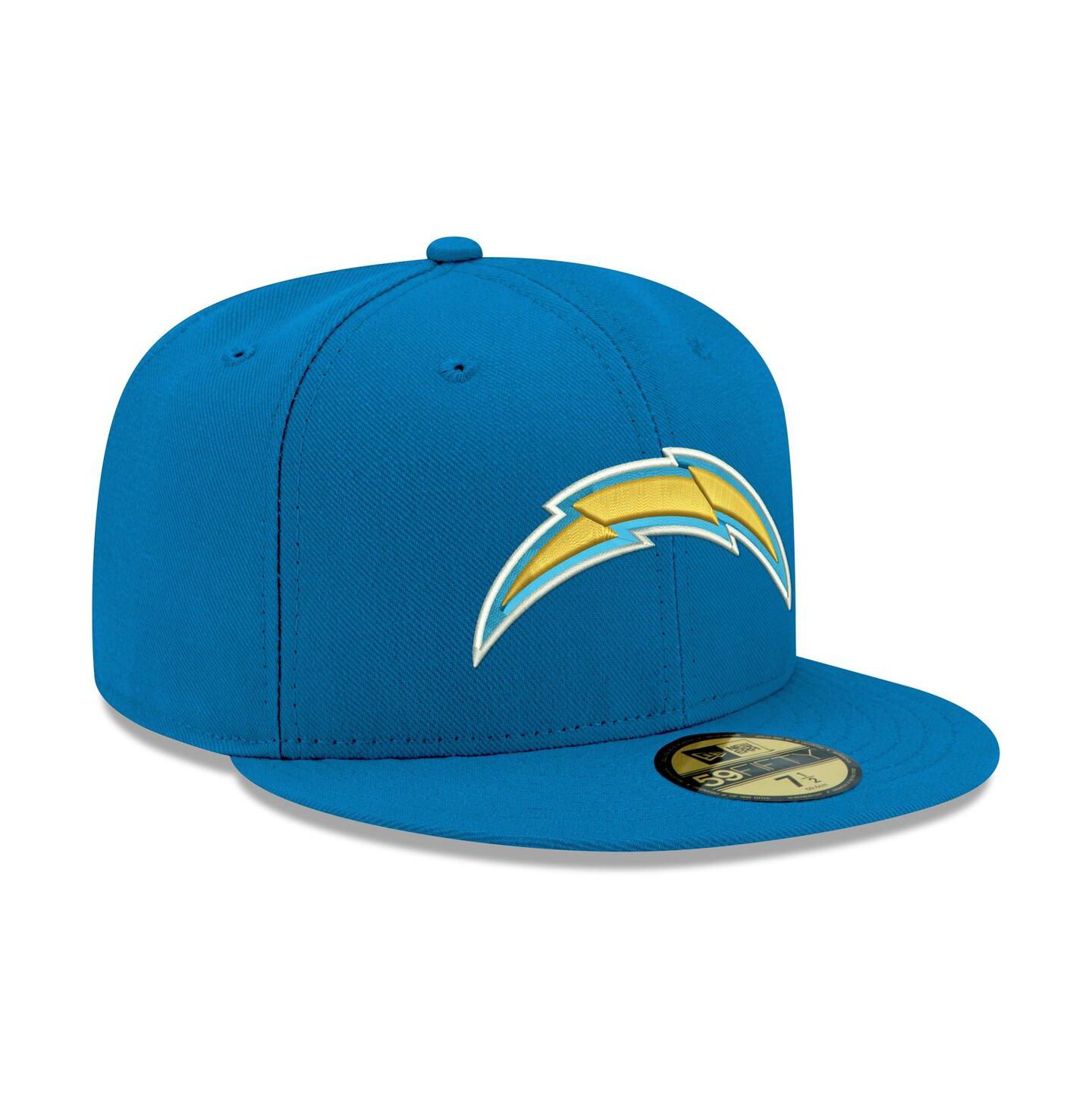 Мужская бейсболка New Era Los Angeles Chargers Omaha 59FIFTY Fitted, Powder Blue — фото 2