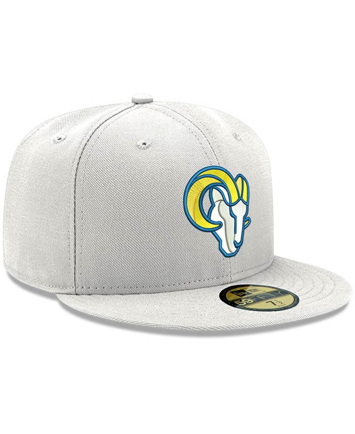 Men'sLos Angeles Rams Omaha Ram Head 59FIFTY Fitted Hat - White