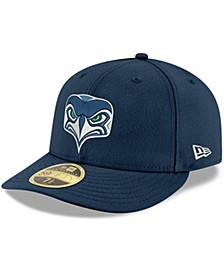 Men's Navy Seattle Seahawks Omaha Low Profile 59FIFTY Fitted Hat