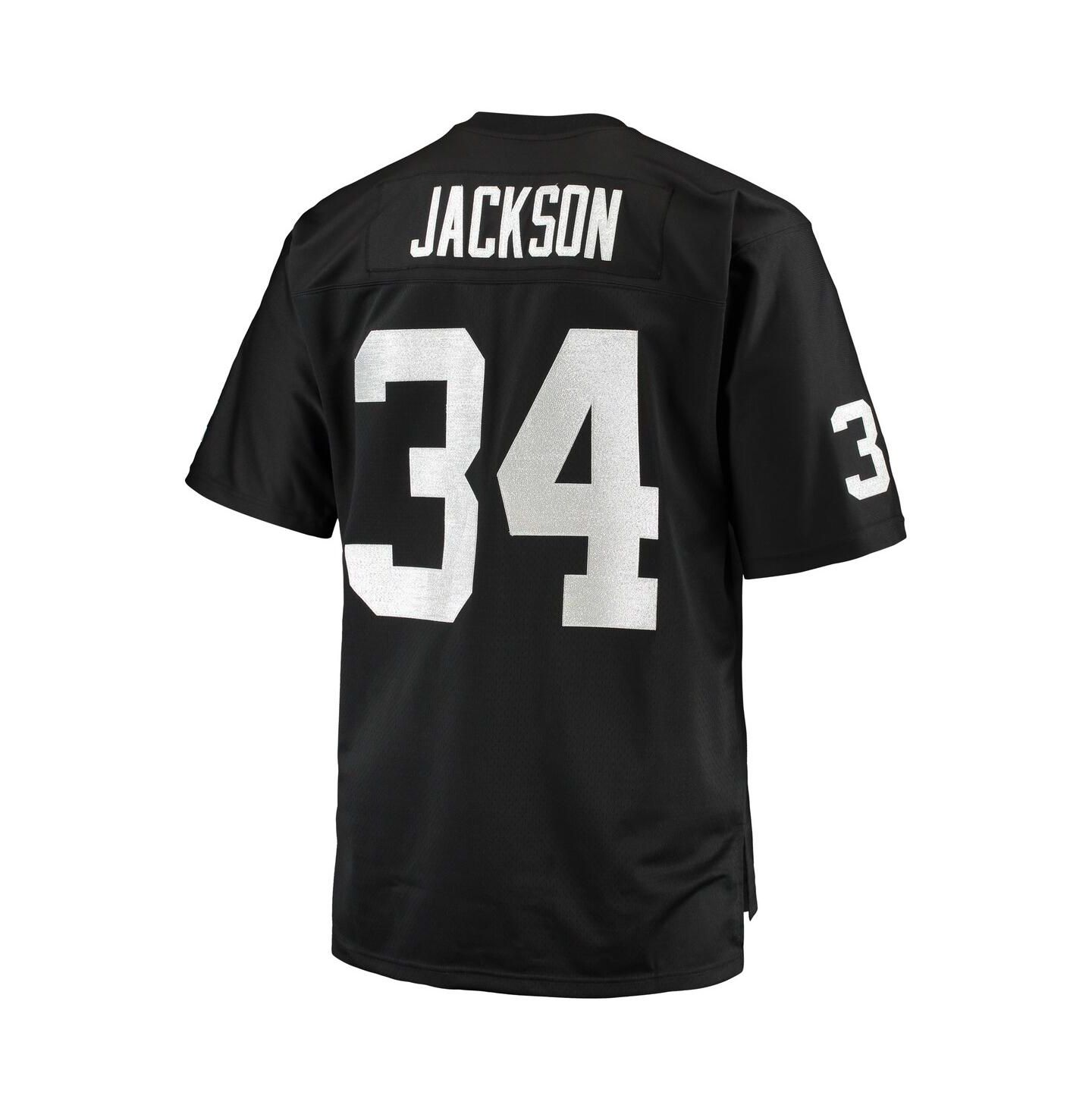 Мужское джерси Mitchell & Ness Bo Jackson Las Vegas Raiders Big and Tall 1988, Black — фото 2