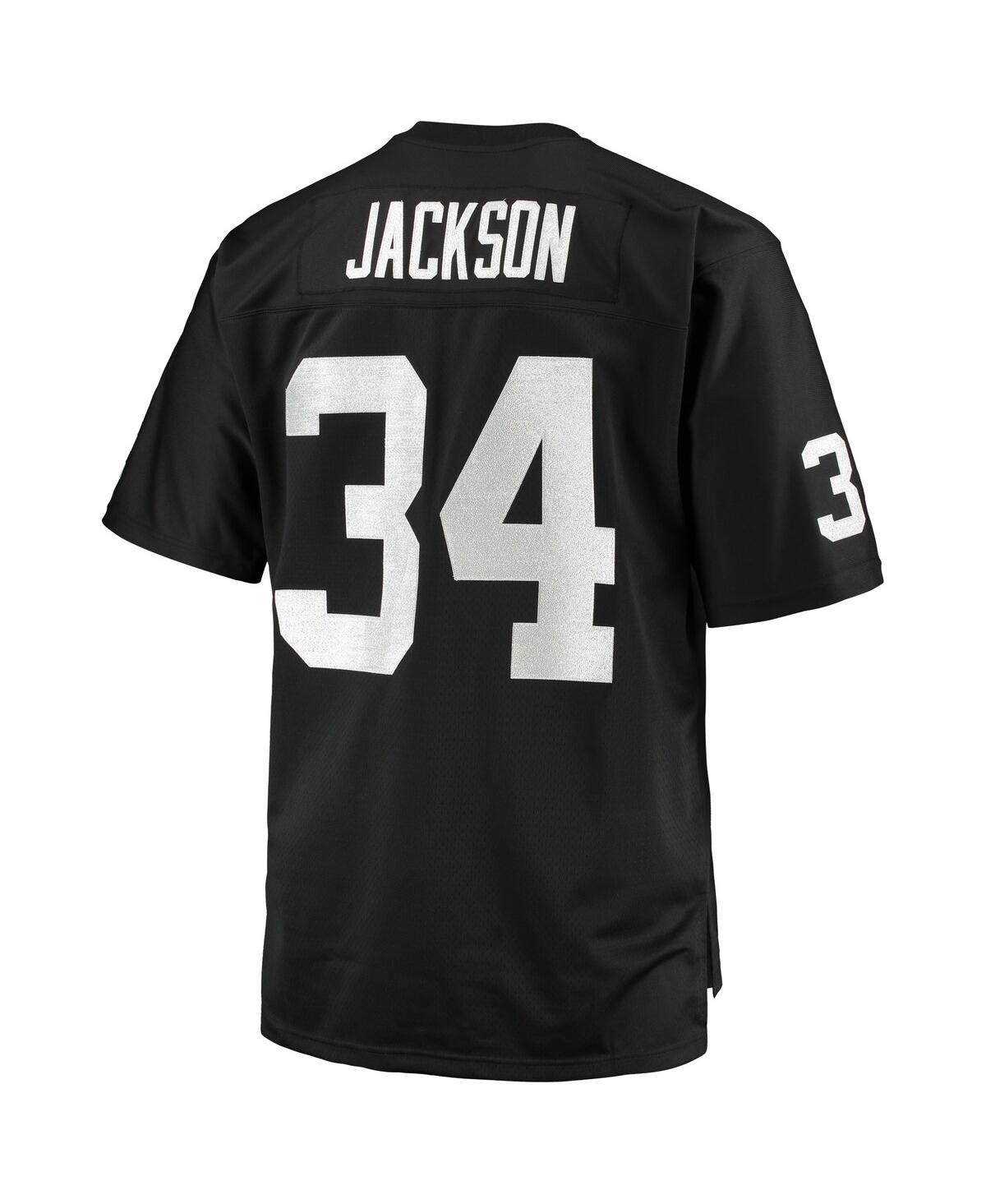 Men's Bo JacksonLas Vegas Raiders Big and Tall 1988 Retired Player Replica Jersey - Black
