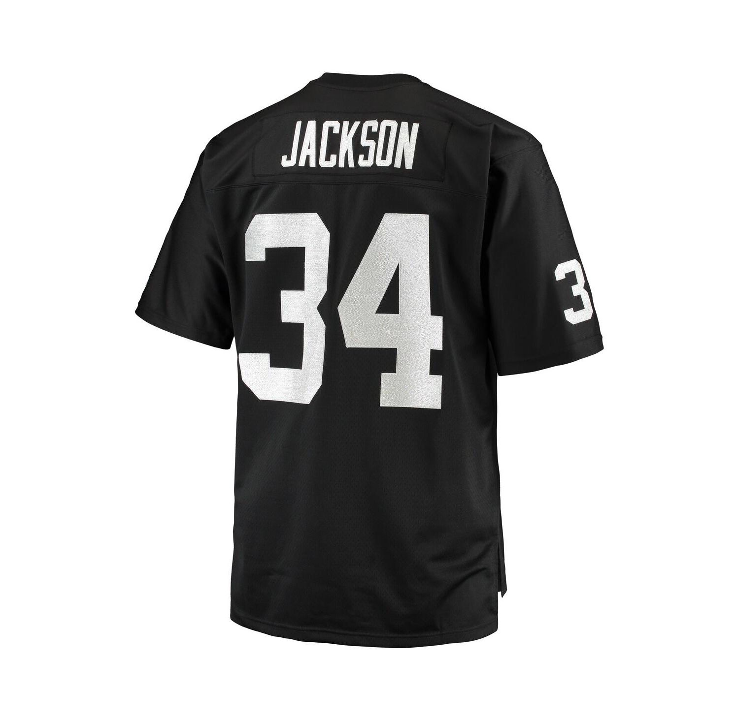 Men's Bo Jackson Black Las Vegas Raiders Big and Tall 1988 Retired Player Replica Jersey