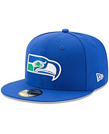 Men's Royal Seattle Seahawks Classic Logo Omaha 59FIFTY Fitted Hat