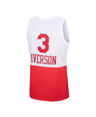 Men's Allen Iverson White Philadelphia 76ers Hardwood Classics Authentic Jersey
