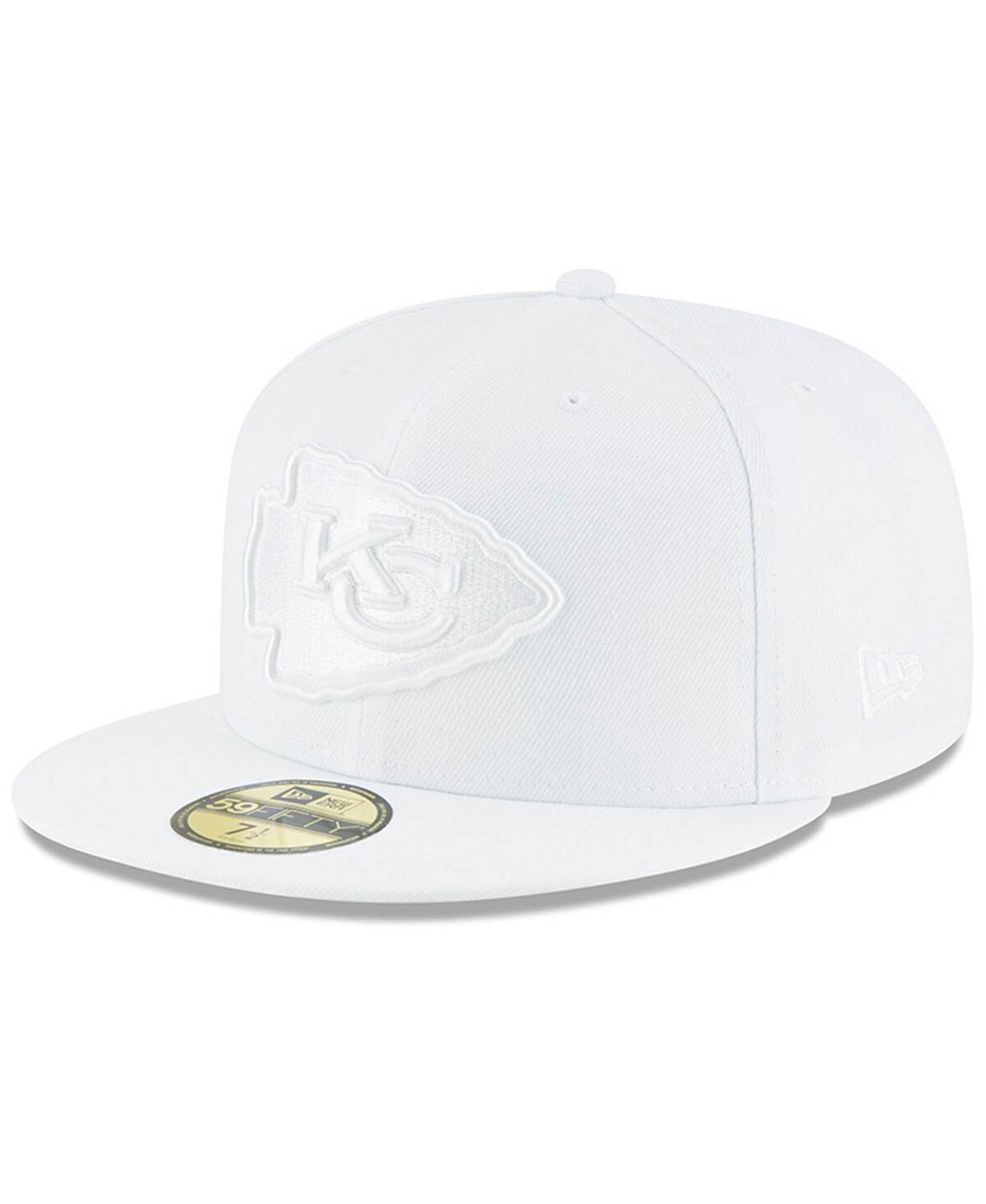 New Era Men's Kansas City Chiefs White On White 59fifty Fitted Hat