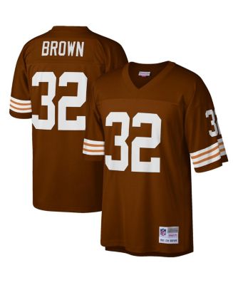 Jim Brown Cleveland Browns Mitchell & Ness Retired Player Name & Number  Long Sleeve Top - Brown