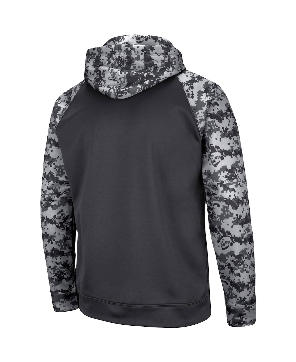 Colosseum Charcoal Iowa Hawkeyes Oht Military Appreciation Digital Camo Pullover Hoodie In Charcoal