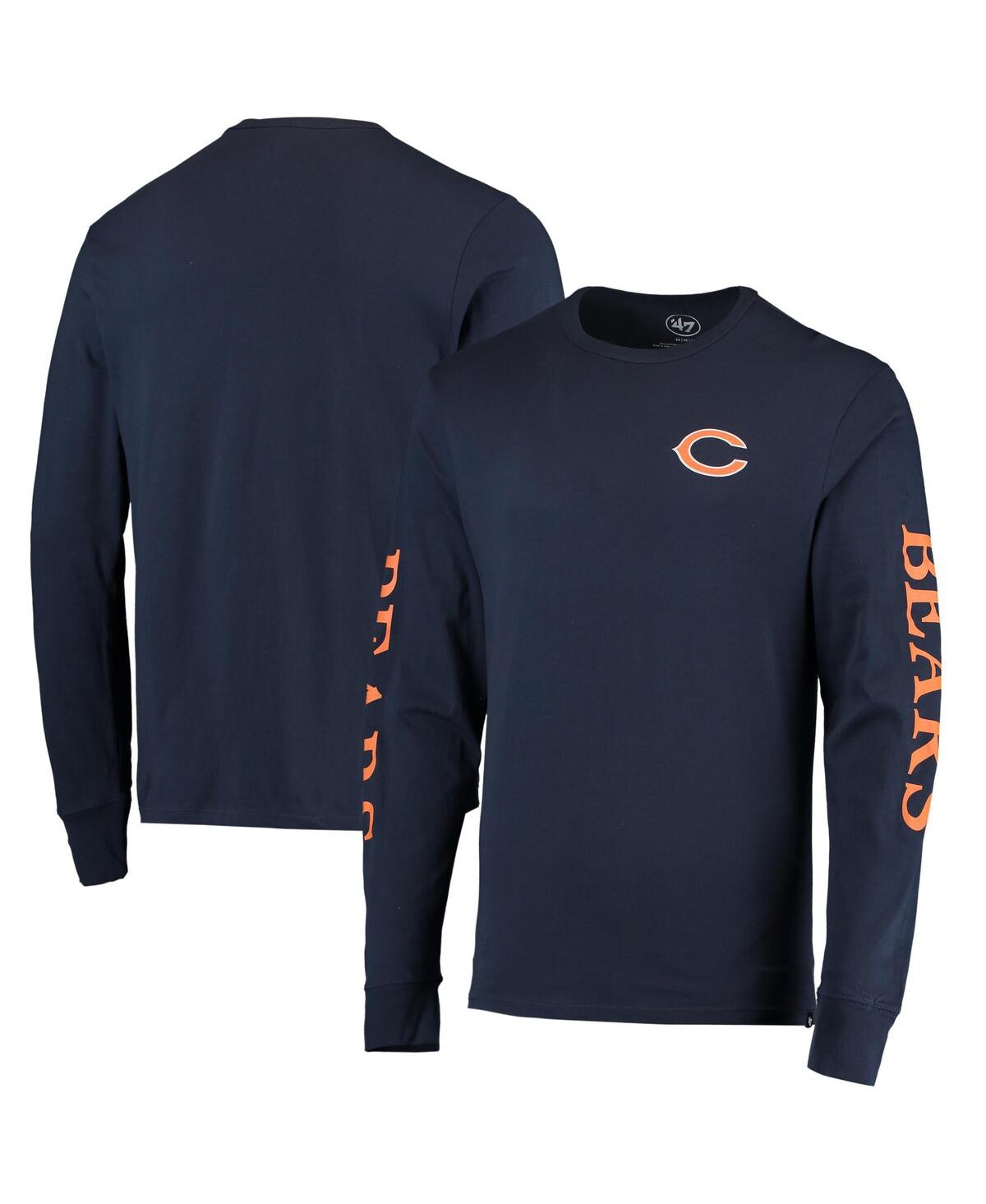 47 Brand Men's ' Navy Chicago Bears Franklin Long Sleeve T-shirt