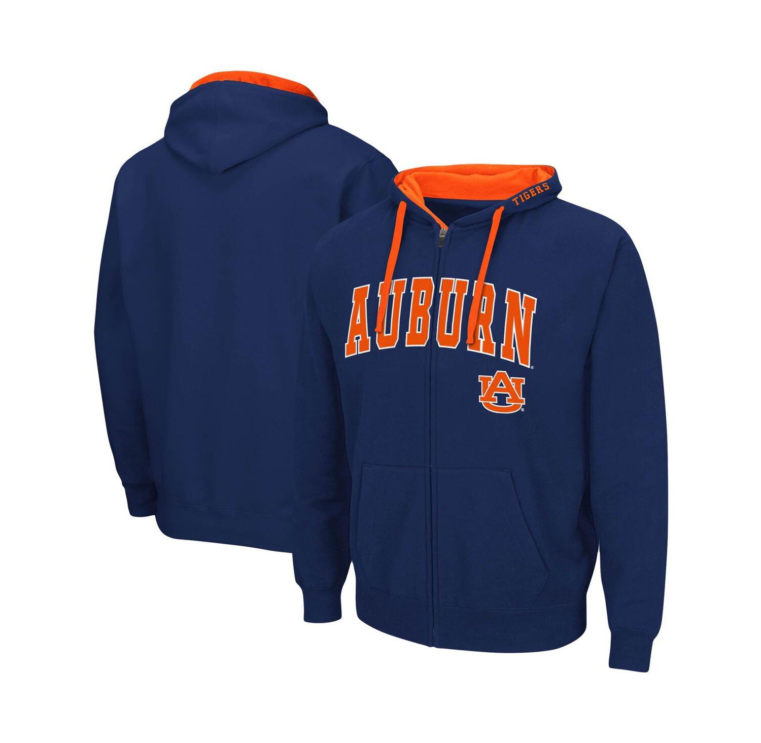 Men's Navy Auburn Tigers Big and Tall Full-Zip Hoodie