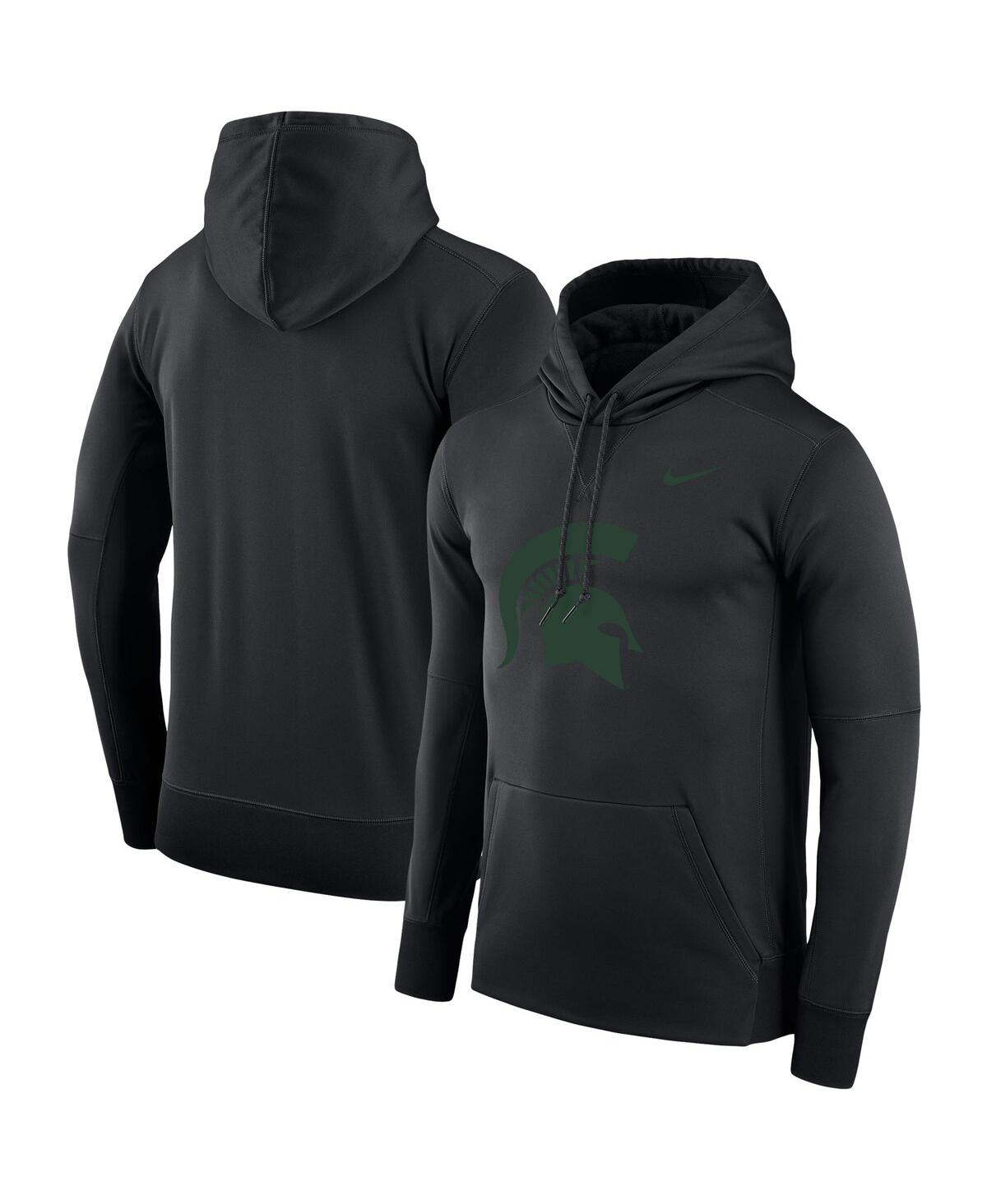 Men's Black Michigan State Spartans Big and Tall Legend Primary Logo Performance Pullover Hoodie