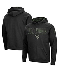 Men's Black West Virginia Mountaineers Big and Tall OHT Military-Inspired Appreciation Raglan Pullover Hoodie