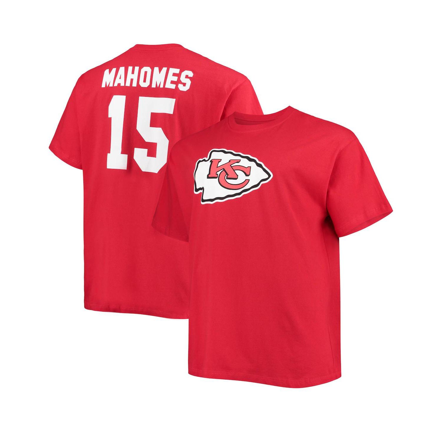Men's Patrick Mahomes Red Kansas City Chiefs Big and Tall Player Name and Number T-shirt