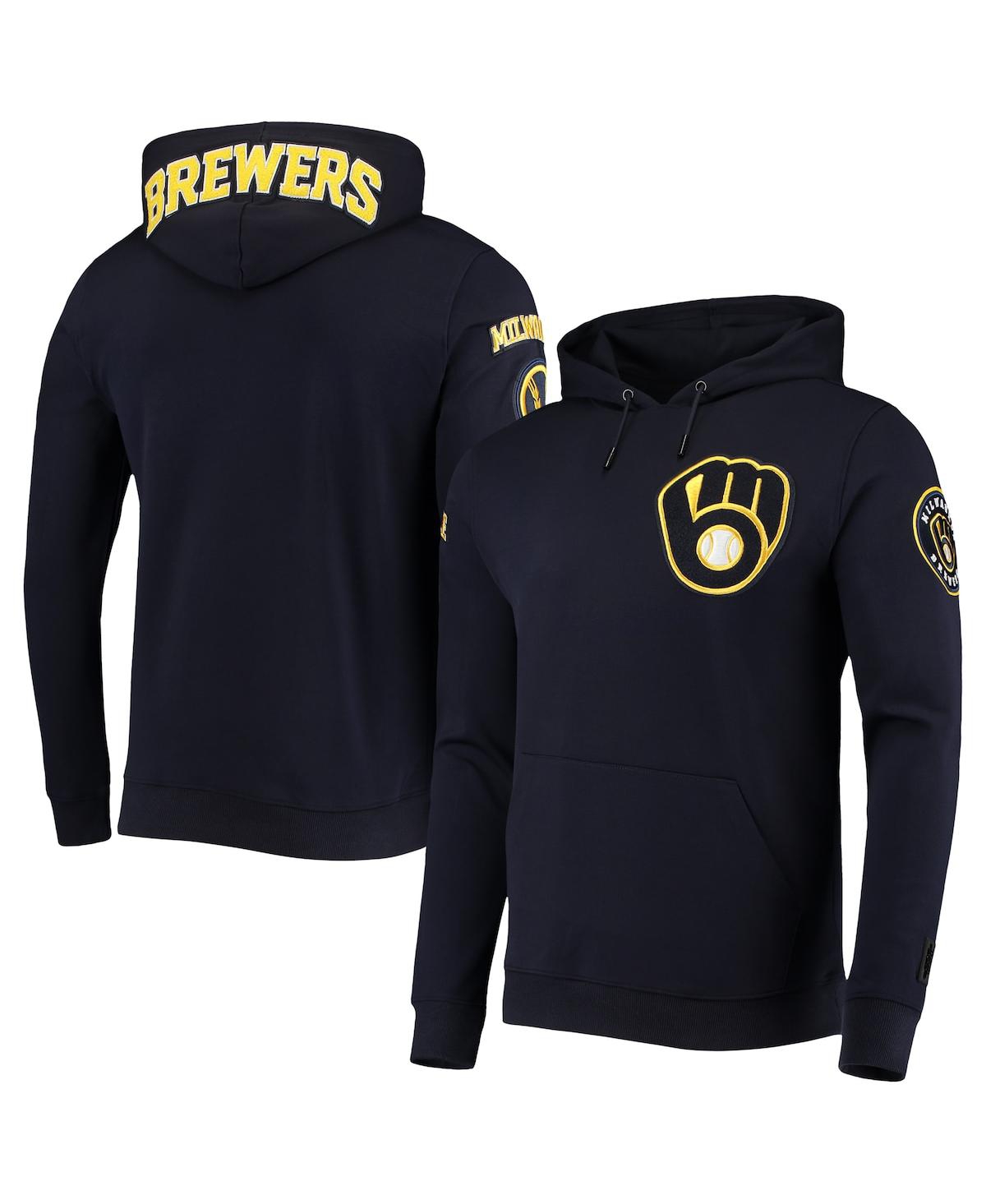 Shop Pro Standard Men's Navy Milwaukee Brewers Team Logo Pullover Hoodie