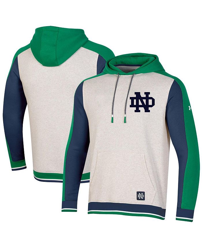 Under Armour Men's Heathered Oatmeal, Green Notre Dame Fighting Irish ...