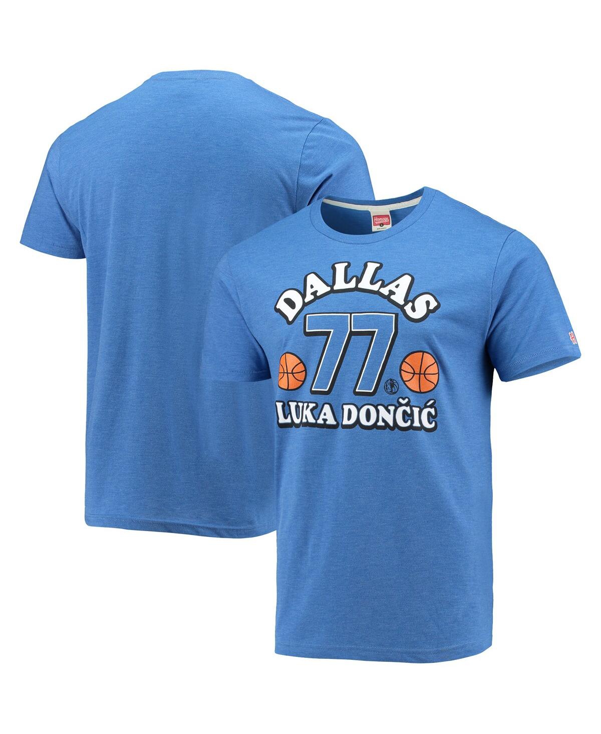 Men's Luka Doncic Blue Dallas Mavericks Slovenian Tri-Blend T-shirt - Blue