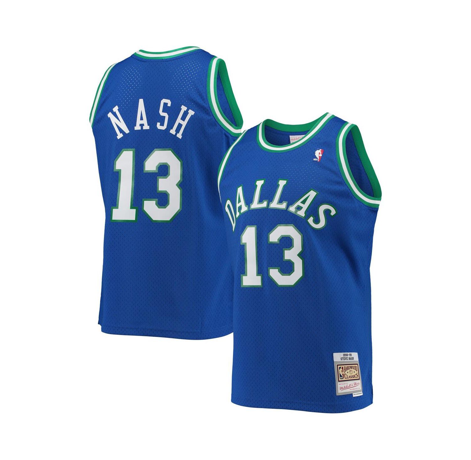 Men's Steve Nash Blue Dallas Mavericks Hardwood Classics Swingman Jersey
