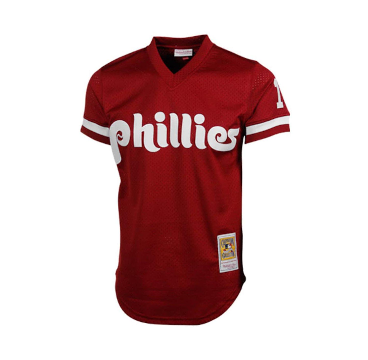 Men's Darren Daulton Red Philadelphia Phillies Cooperstown Mesh Batting Practice Jersey