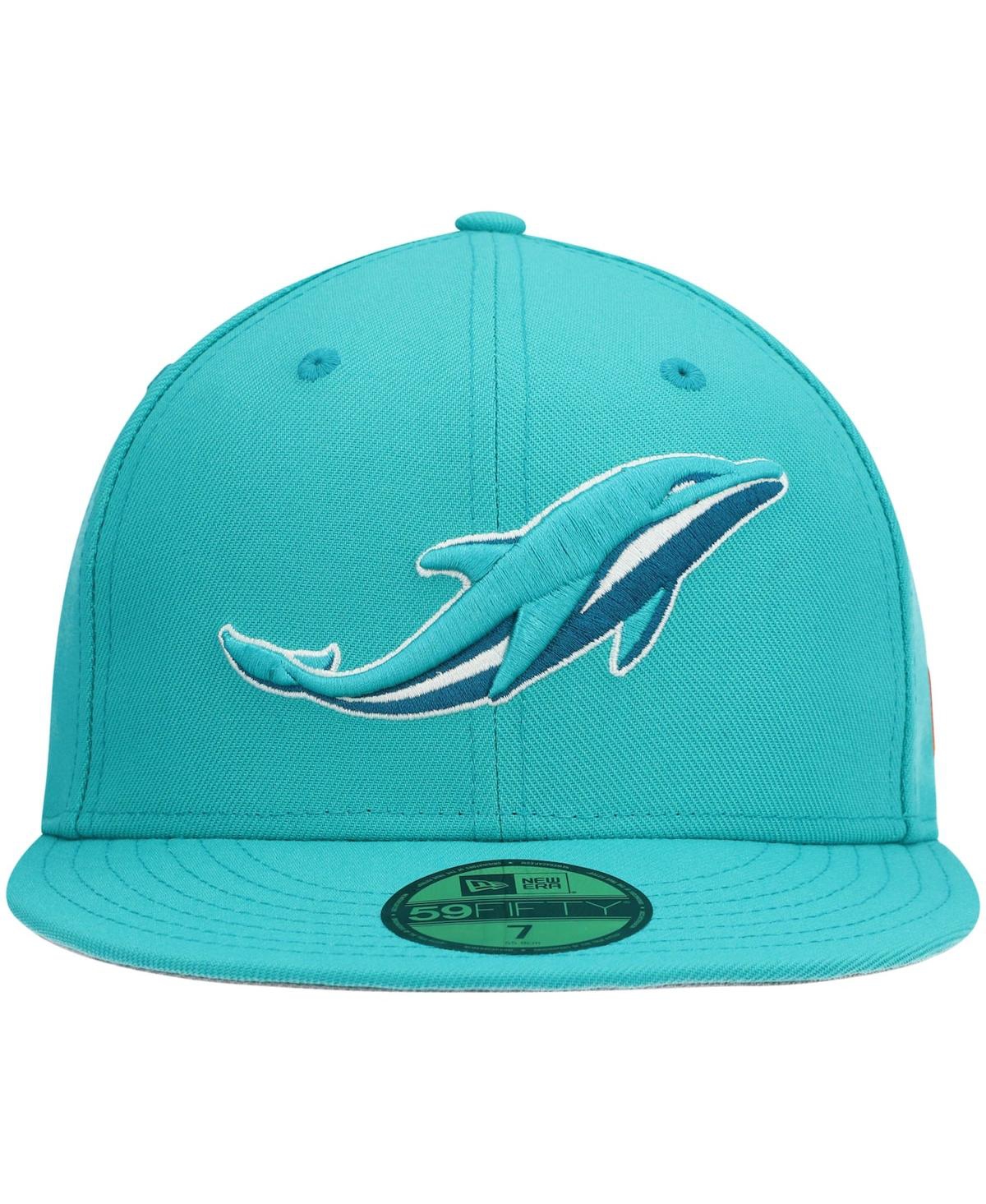 Men'sMiami Dolphins Omaha Elemental 59FIFTY Fitted Hat - Aqua