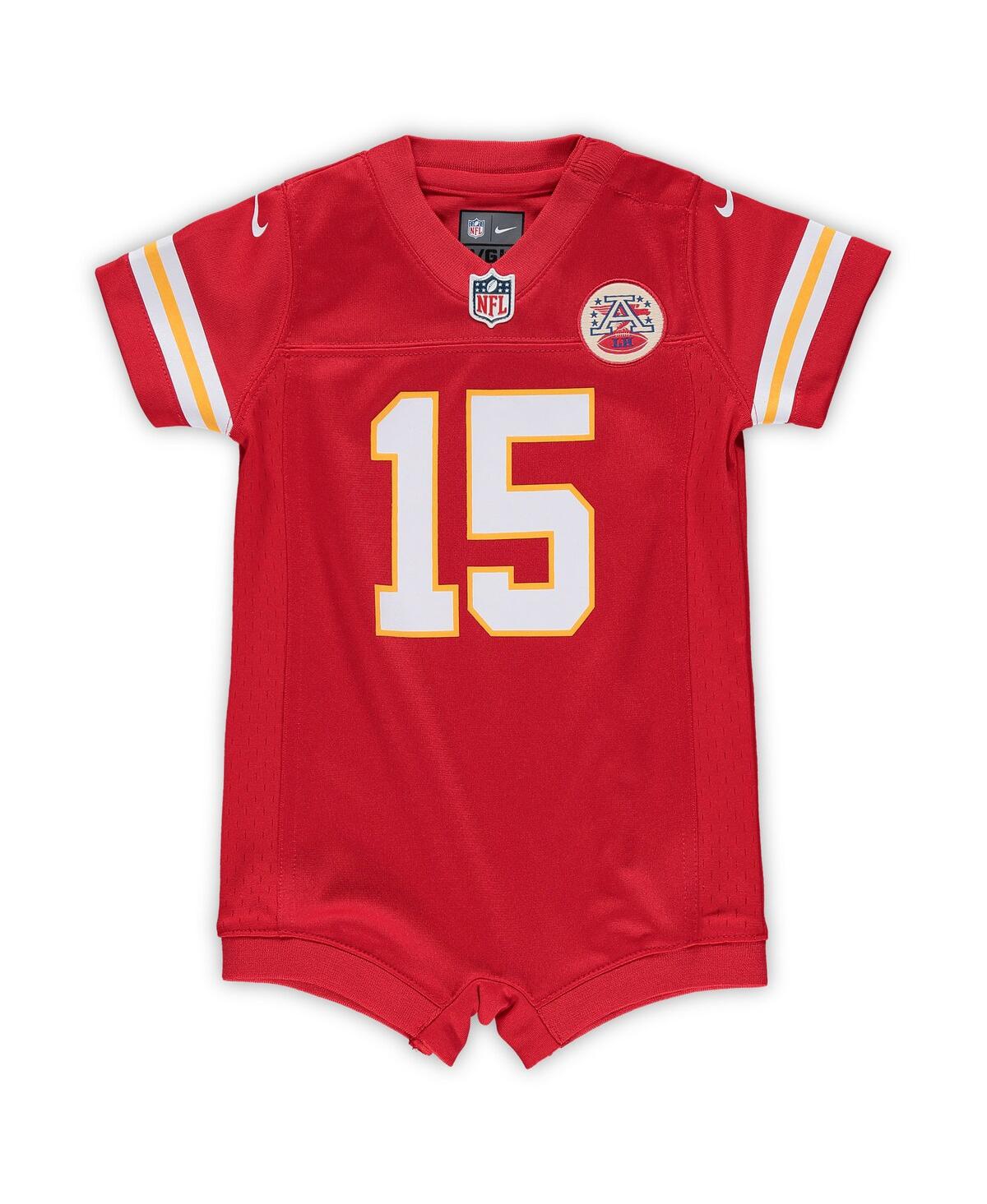 Infant Girls and Boys Patrick MahomesKansas City Chiefs Romper Jersey - Red